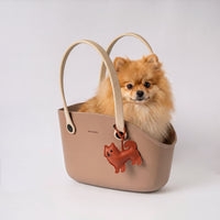 PET BAG BEIGE CON ASAS CREMA